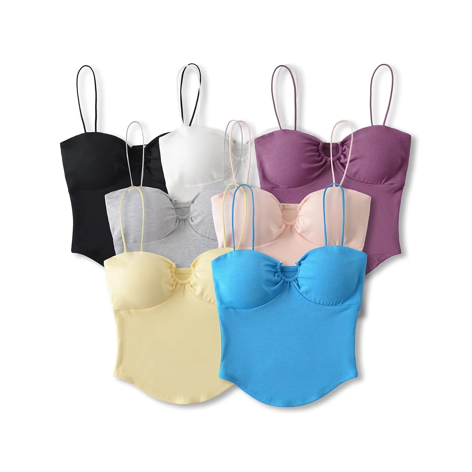 American Hot Girl Style U-neck Midriff-baring Camisole Women