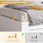 Sofa Bed, Storage Dayed,3ft 90x190 Cm, Multifunctional Storage Bed With Drawers, Shelves And Storage Cabinets, Bed Box With Storage Space, Mattress Not Included, White