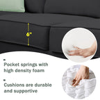 112 87 Sectional Sofa Couches, 7 Seats Modular Living Room Sets