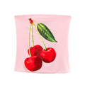 Summer European And American Style Cherry Printed Nylon Bandeau Sling Top