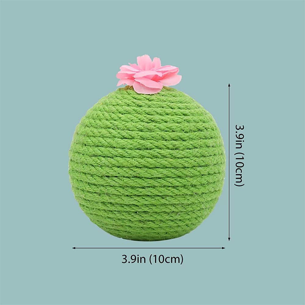 Interactive Tumbler Cactus Cat Scratcher Ball Catnip Toys Natural Sisal Scraper Tree Tower For Cat Indoor Play Hunting Exercise