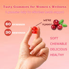 Cranberry Probiotic Gummies  Targets Body Odor, Women's Health, And PH Balance  Vegan 60 Gummies Per Pack