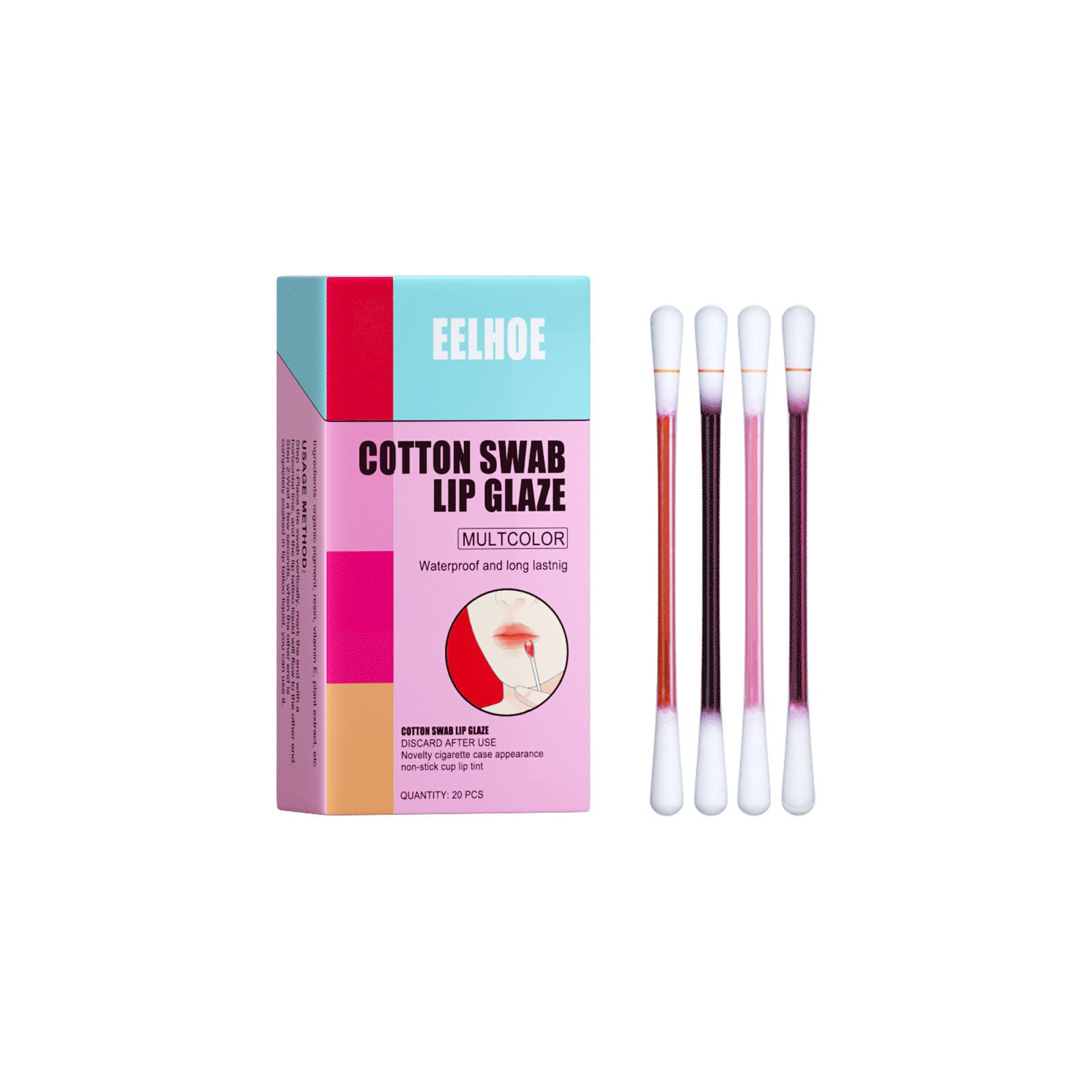 Cotton Stick Lip Glaze Cigarette Box Red