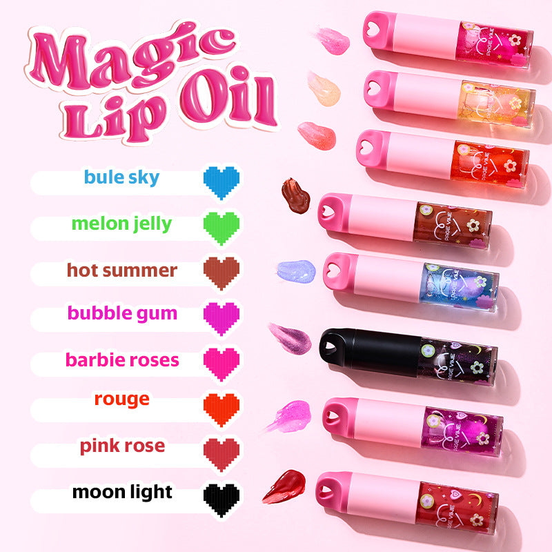 Temperature Change Water Light Lip Lacquer Love Pendant Moisturizing Lip Gloss