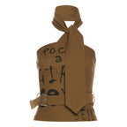 Womens Stylish Fitted Halter Top With A Tie-neck And Open Back