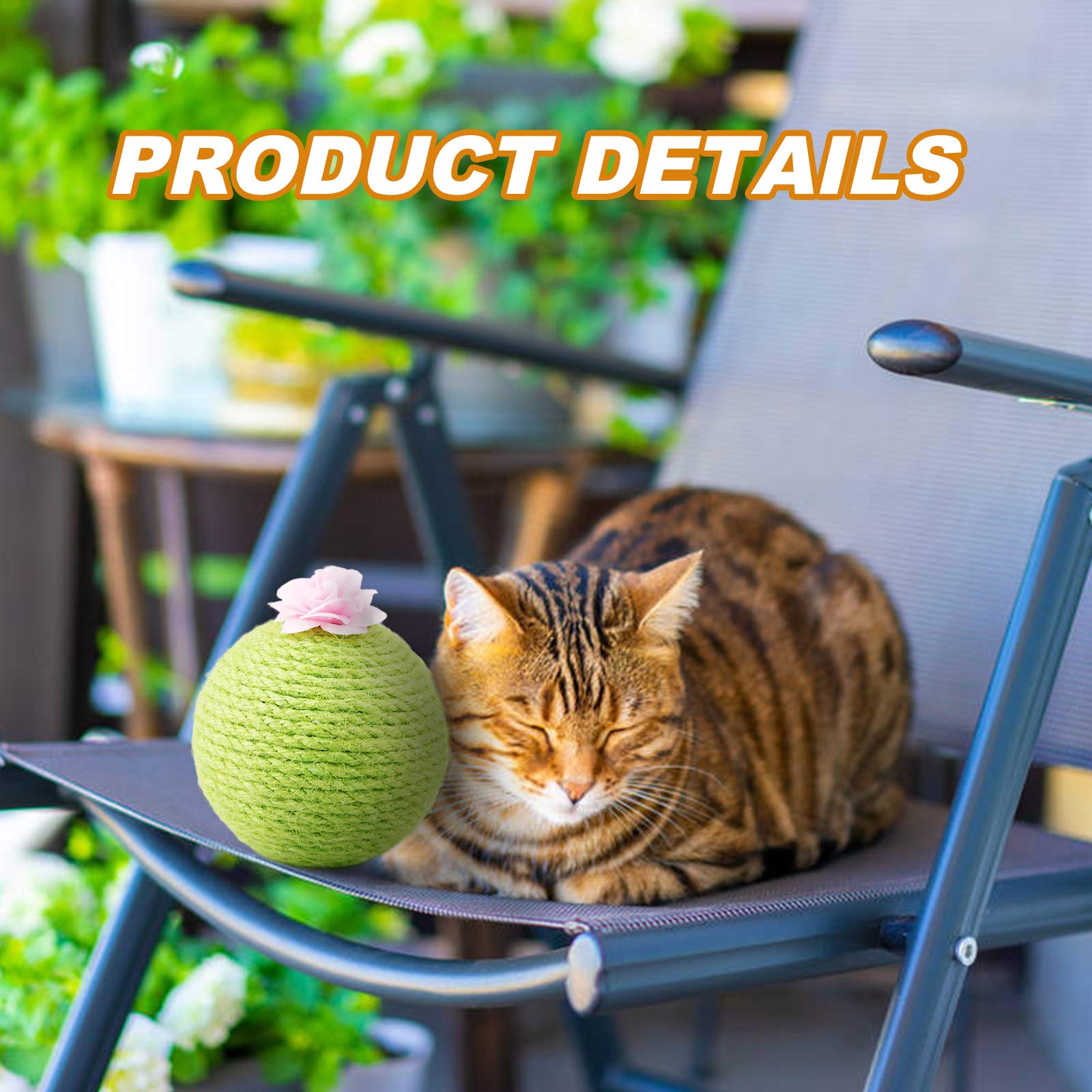 Interactive Tumbler Cactus Cat Scratcher Ball Catnip Toys Natural Sisal Scraper Tree Tower For Cat Indoor Play Hunting Exercise