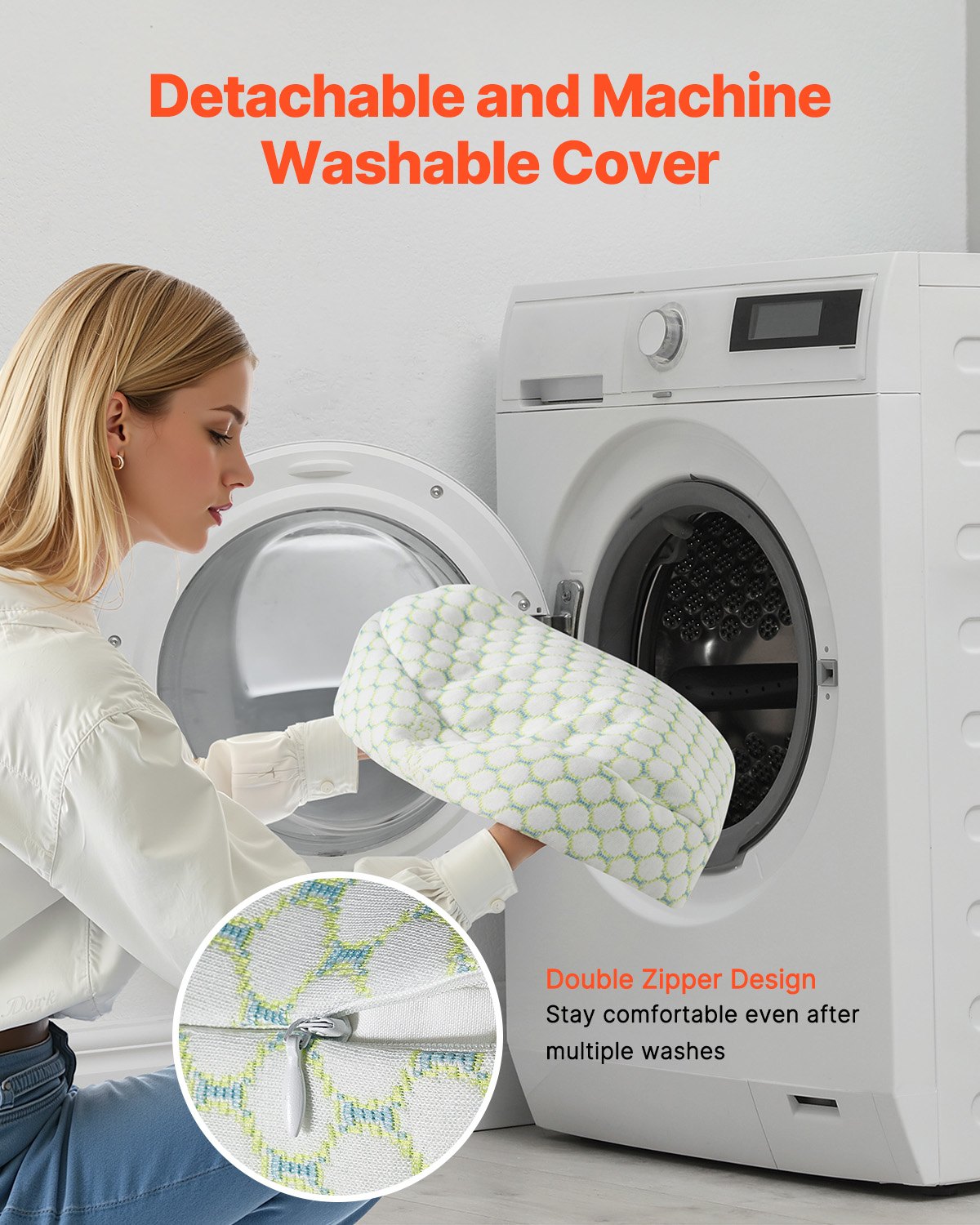 Pregnancy Wedge Pillow, W-Shaped Maternity Pillow For Pregnant Women, Soft And Breathable Pregnancy Pillow With Removable & Washable Cover For Back Belly Hips Support, Lightweight And Portable