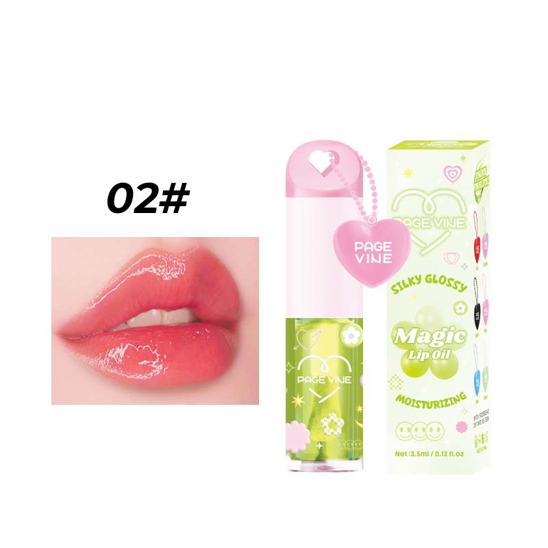 Temperature Change Water Light Lip Lacquer Love Pendant Moisturizing Lip Gloss