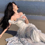 Beach-Ready Strappy French Ruffle Beach Dress