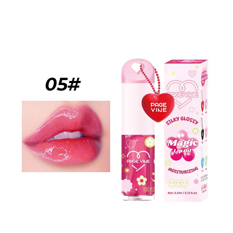 Temperature Change Water Light Lip Lacquer Love Pendant Moisturizing Lip Gloss