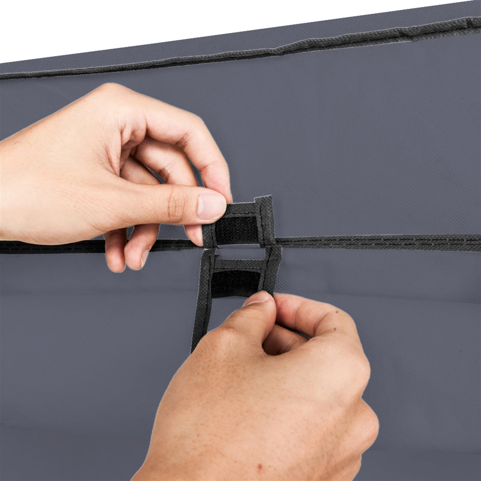 67 Inch Clothes Closet Portable Wardrobe Clothes Storage Rack 12 Shelves 4 Side Pockets Gray