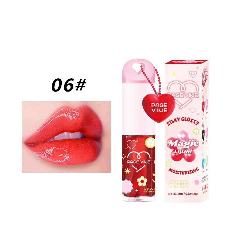 Temperature Change Water Light Lip Lacquer Love Pendant Moisturizing Lip Gloss