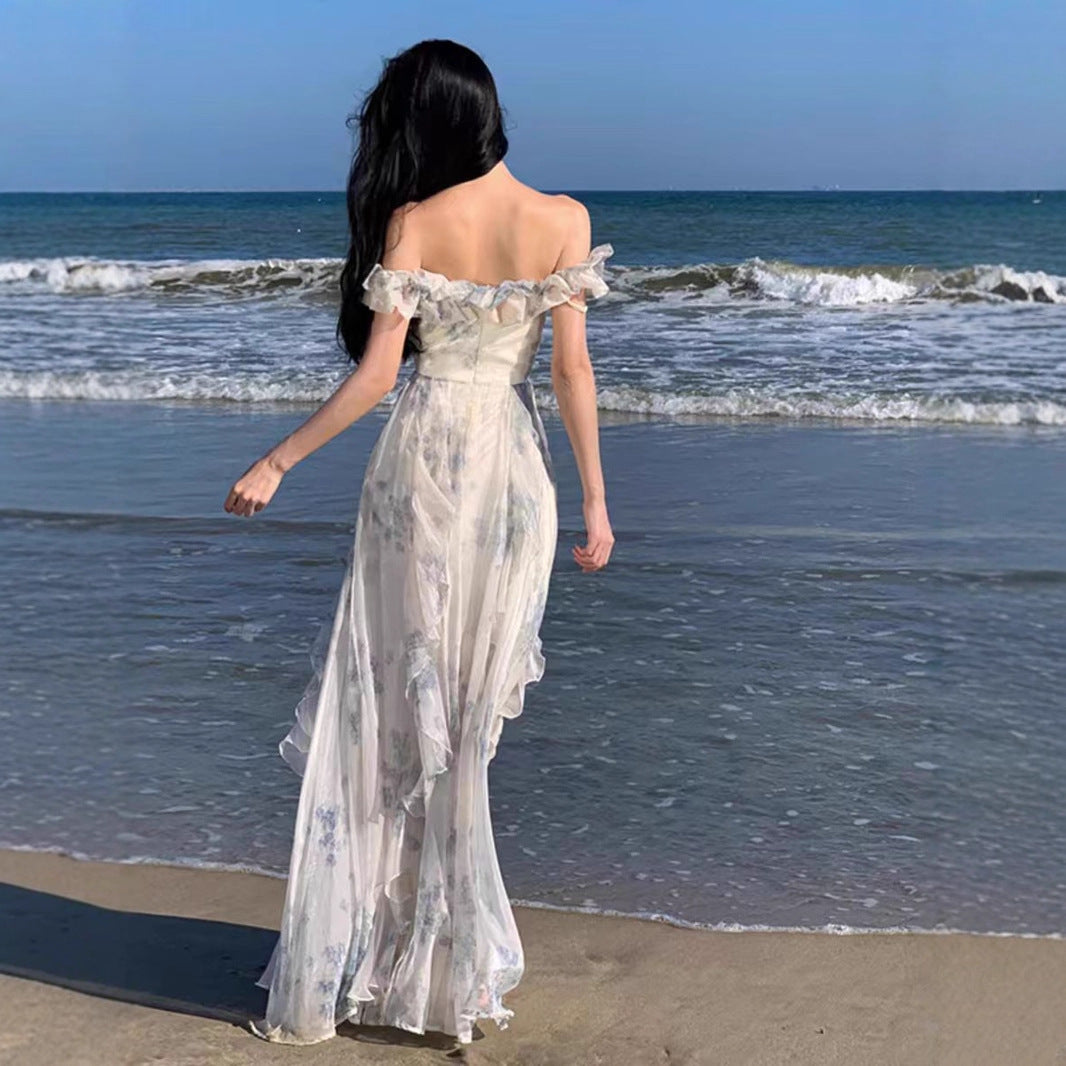 Beach-Ready Strappy French Ruffle Beach Dress