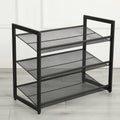 3-Tier Adjustable Shoe Rack, Freestanding Shoe Storage Organizer With Storage Shelves Suitable For Front Door Entrance, Entryway