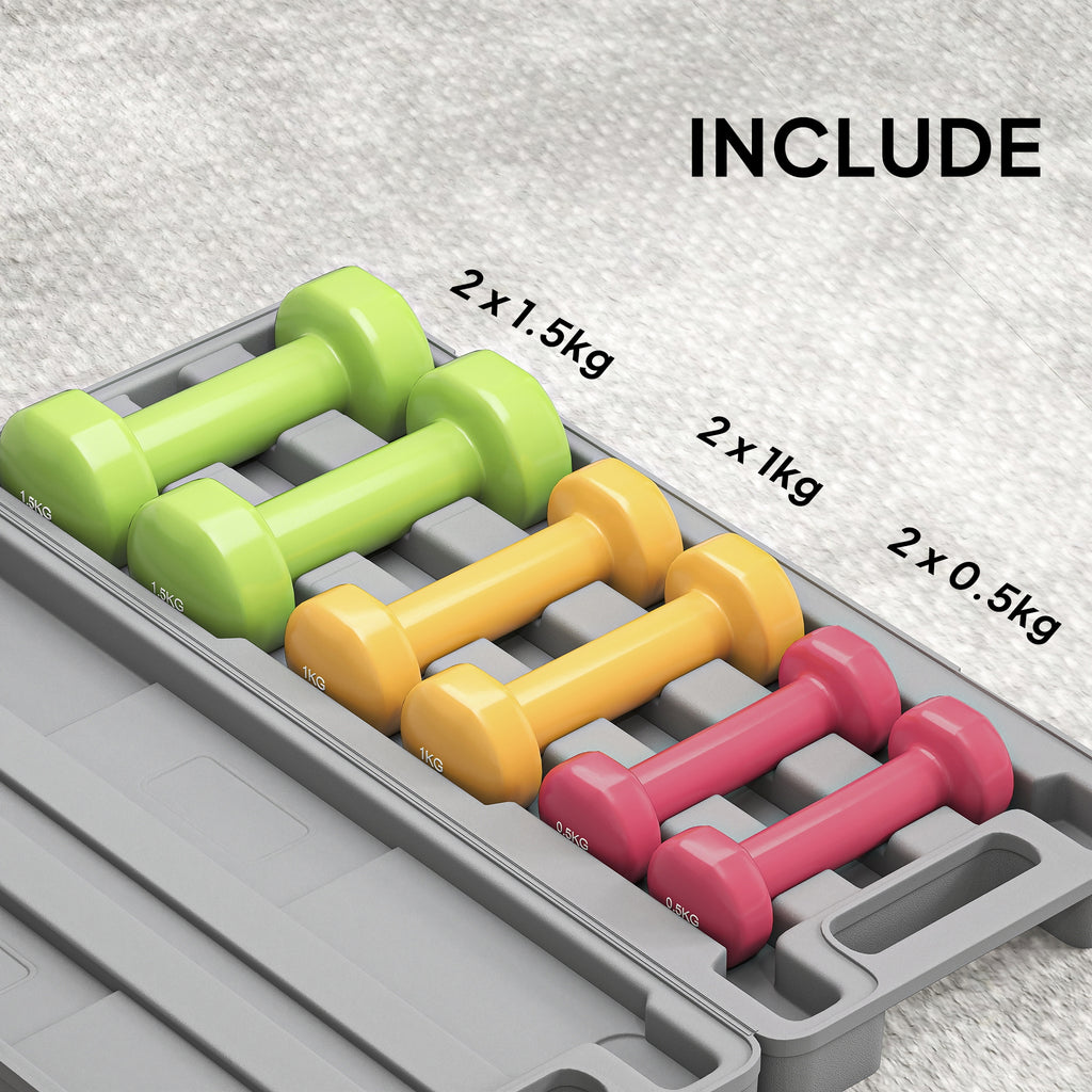 6Kg Dumbbell Set, Fitness Weight Set For Men And Women, Home Gym Workout