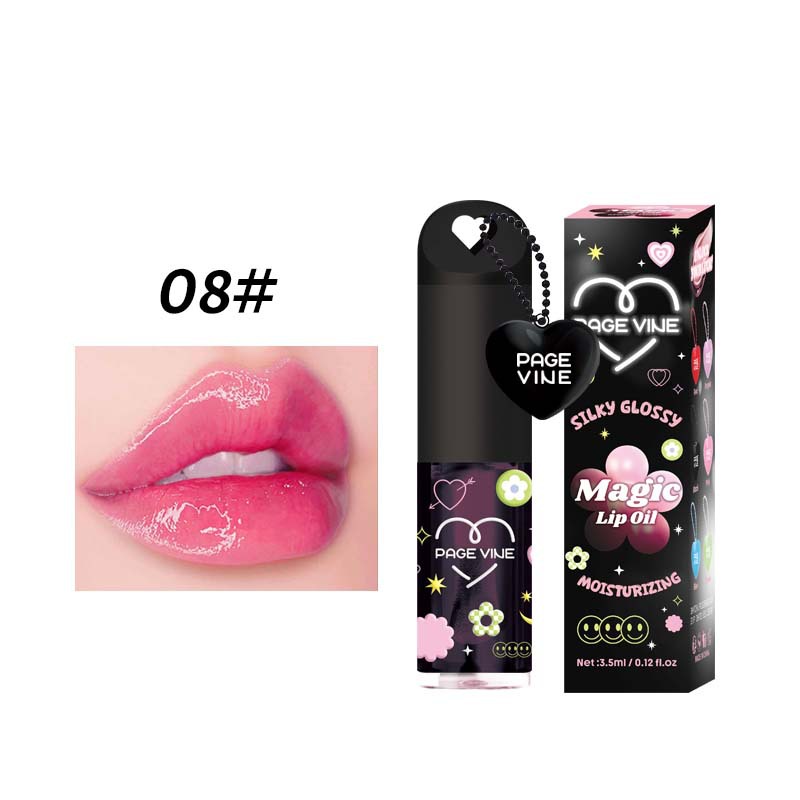 Temperature Change Water Light Lip Lacquer Love Pendant Moisturizing Lip Gloss