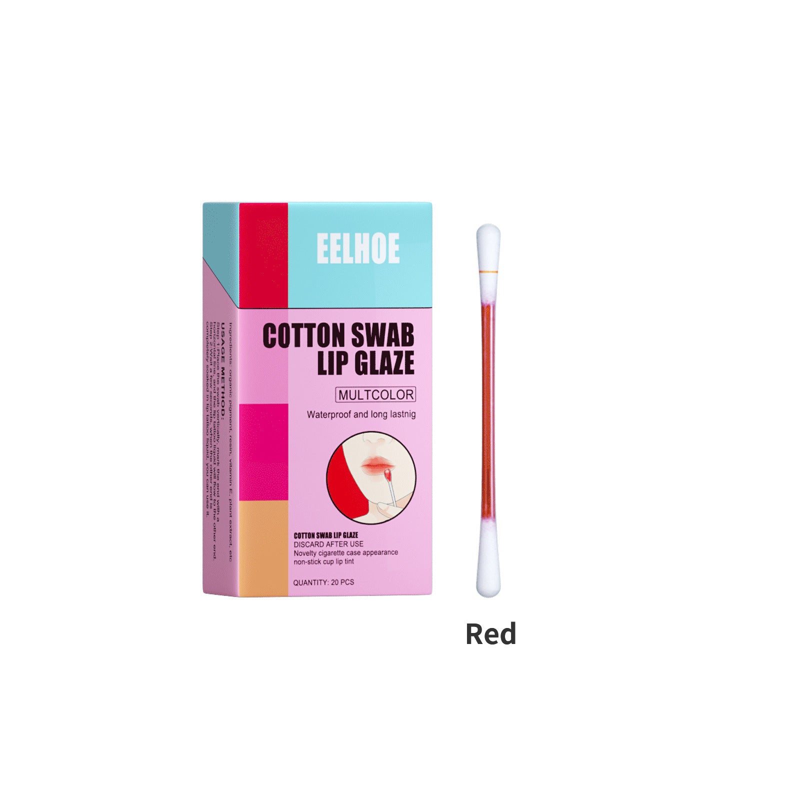 Cotton Stick Lip Glaze Cigarette Box Red