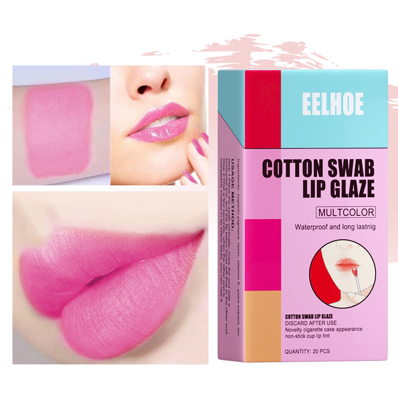 Cotton Stick Lip Glaze Cigarette Box Red