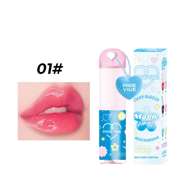 Temperature Change Water Light Lip Lacquer Love Pendant Moisturizing Lip Gloss