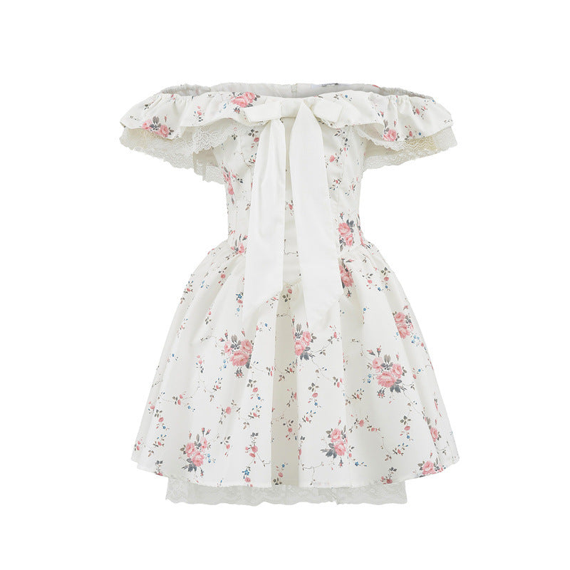 Sexy Pure Desire French Court Bow Collar Short Dress