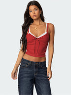 Women's Double-strap Fake Two-piece Vest