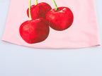 Summer European And American Style Cherry Printed Nylon Bandeau Sling Top
