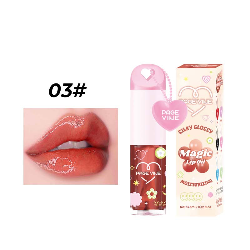 Temperature Change Water Light Lip Lacquer Love Pendant Moisturizing Lip Gloss