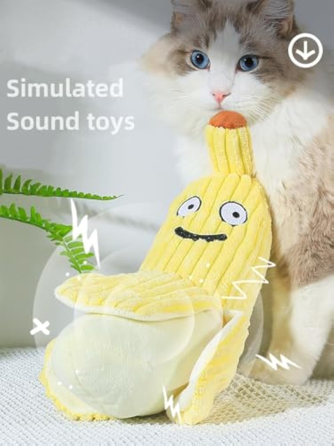 Banana Cat Crinkle Toy Catnip Crinkle Sound Toys Fruit Cat Chew Toy Corn Cat Toy For Indoor Kitten Exercise Soft And Durable