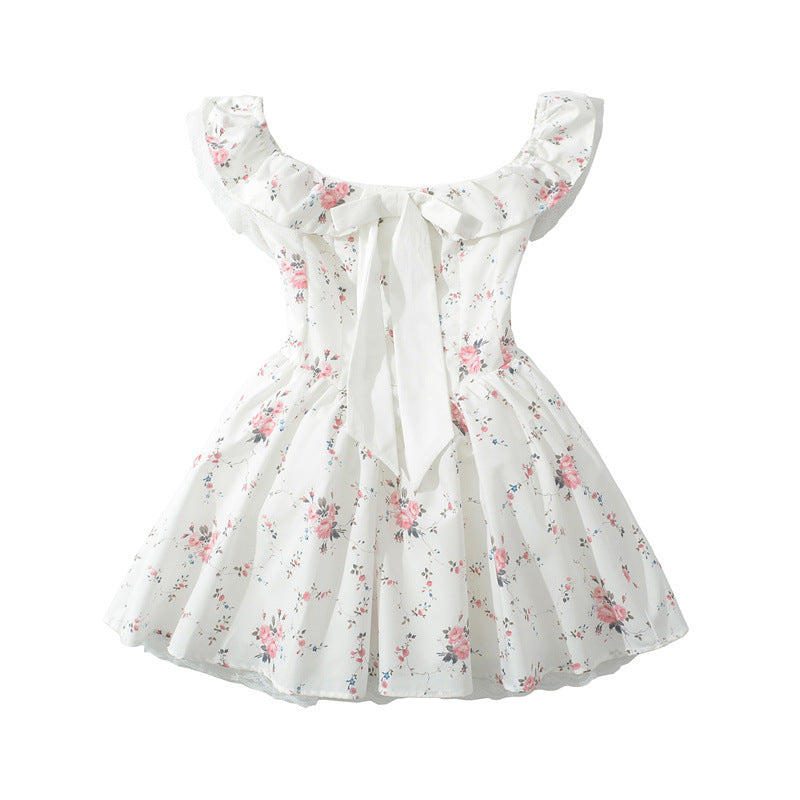 Sexy Pure Desire French Court Bow Collar Short Dress