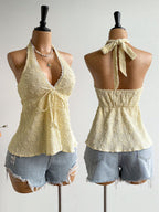 European And American-style Womens Solid-color Halter Strap