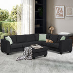 112 87 Sectional Sofa Couches, 7 Seats Modular Living Room Sets