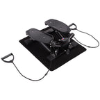 Portable Mini Stepper, Exercise Fitness Machine For Legs Arms Thigh Toner Toning Machine, Stair Steps Workout Training Fitness, W/ Resistance Bands And Floor Mat, Black