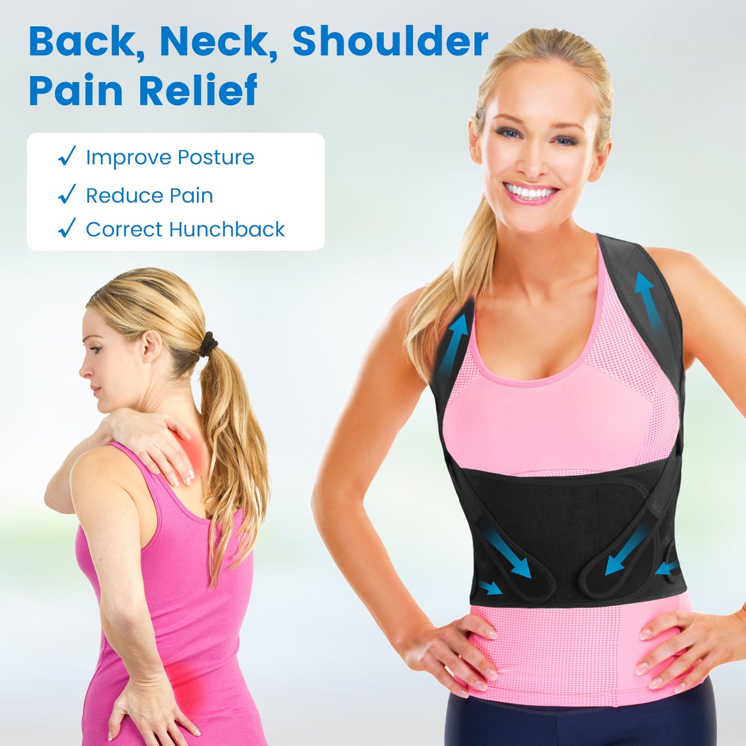 3 Size Options Posture Corrector For Women Men Adjustable Back Brace Posture Trainer Improve Hunchback Slouching Kyphosis Correction Invisible Under Clothes Upper Back Straightener Pain Relief