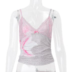 Women's Sexy Strap Short Lace Trim Top