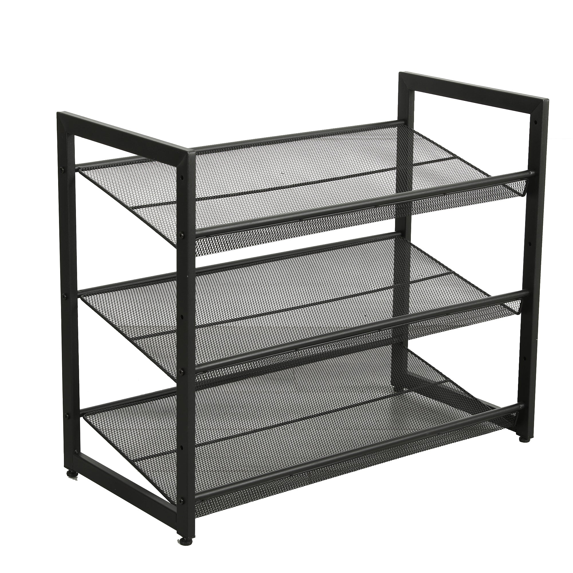 3-Tier Adjustable Shoe Rack, Freestanding Shoe Storage Organizer With Storage Shelves Suitable For Front Door Entrance, Entryway