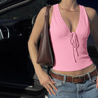 Women's Lace-up Vest Top